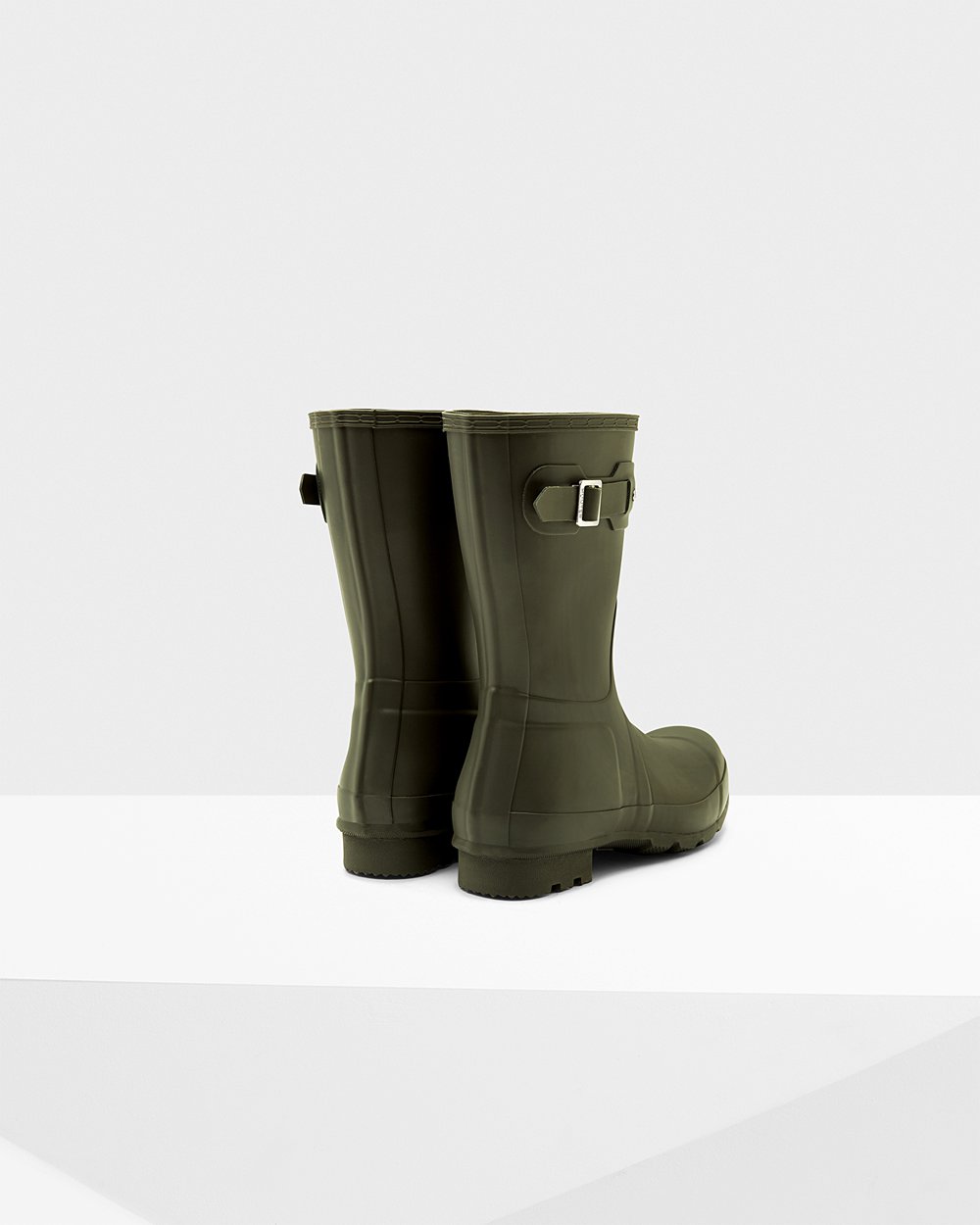 Men Hunter Original | Short Rain Boots Dark Olive | NZ-17683-CYHP